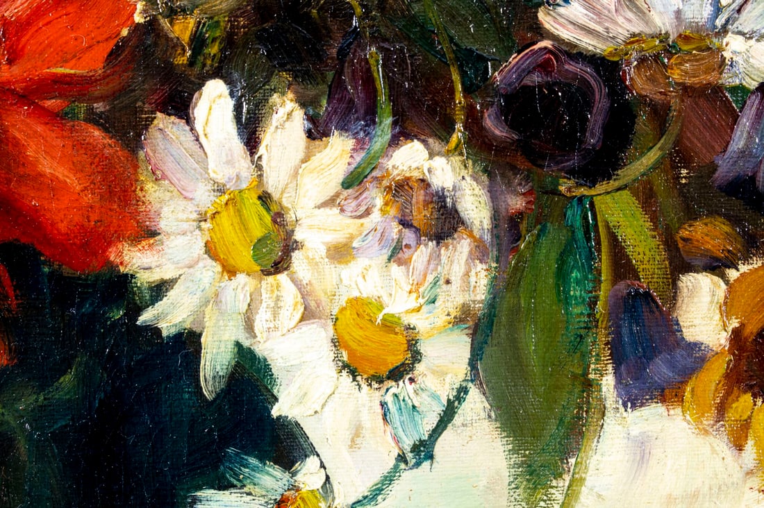 Antique early 20C American oil painting signed - 9