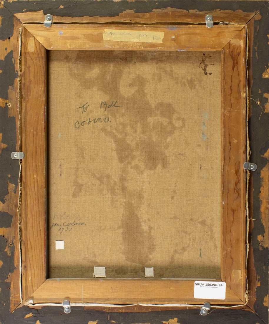 Jon Corbino (NY,MA,1905-1964) oil painting antique - 9