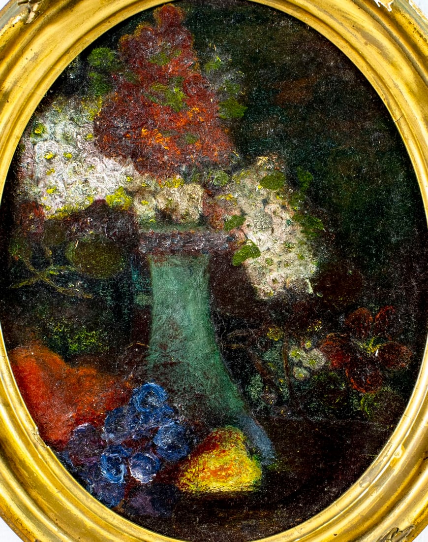 Antique 19C American oil painting (1 of 12)