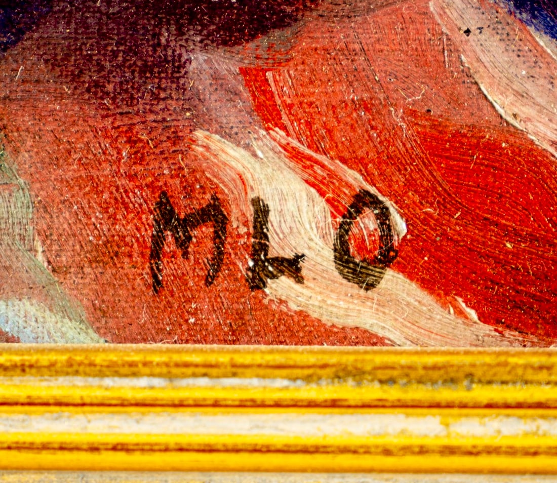 Vintage mid 20C American oil painting - 4