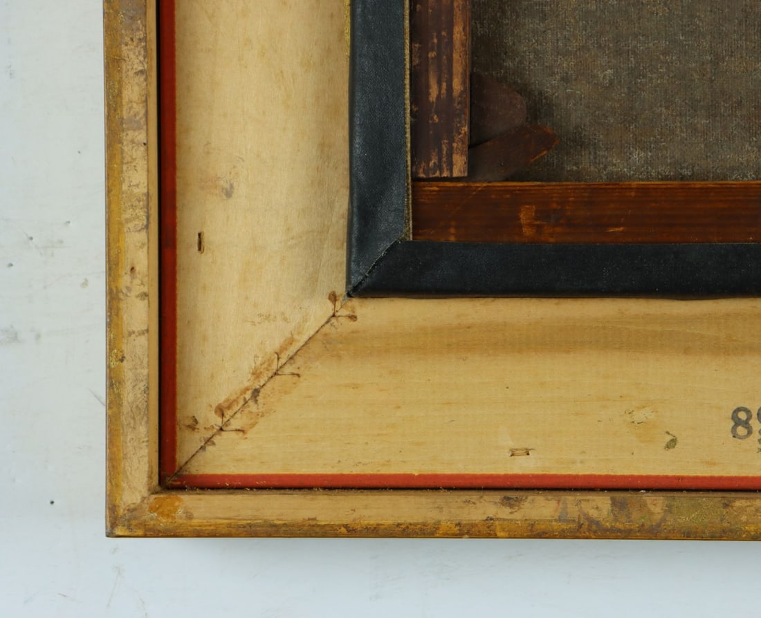 Antique 19C European oil painting - 11