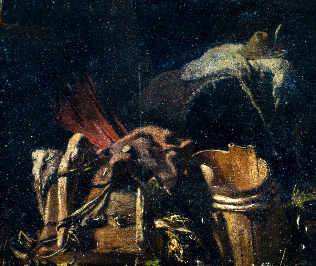 Antique 19C European oil painting - 5