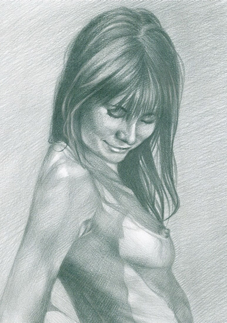 Oleksandra Holoskok (Ukraine,20/21C) graphite painting - 5