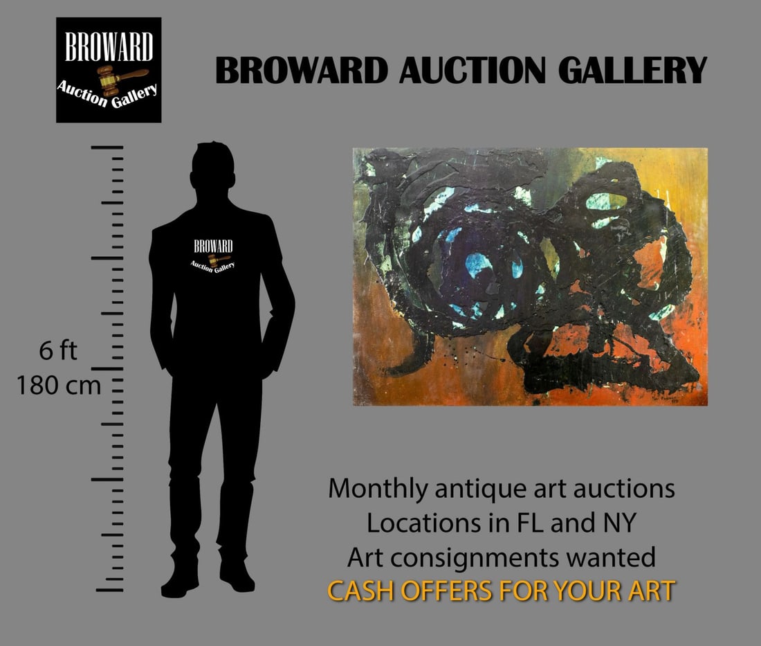 Pios Rodaman (FL,Brazil,b 1953) mixed media painting - 2