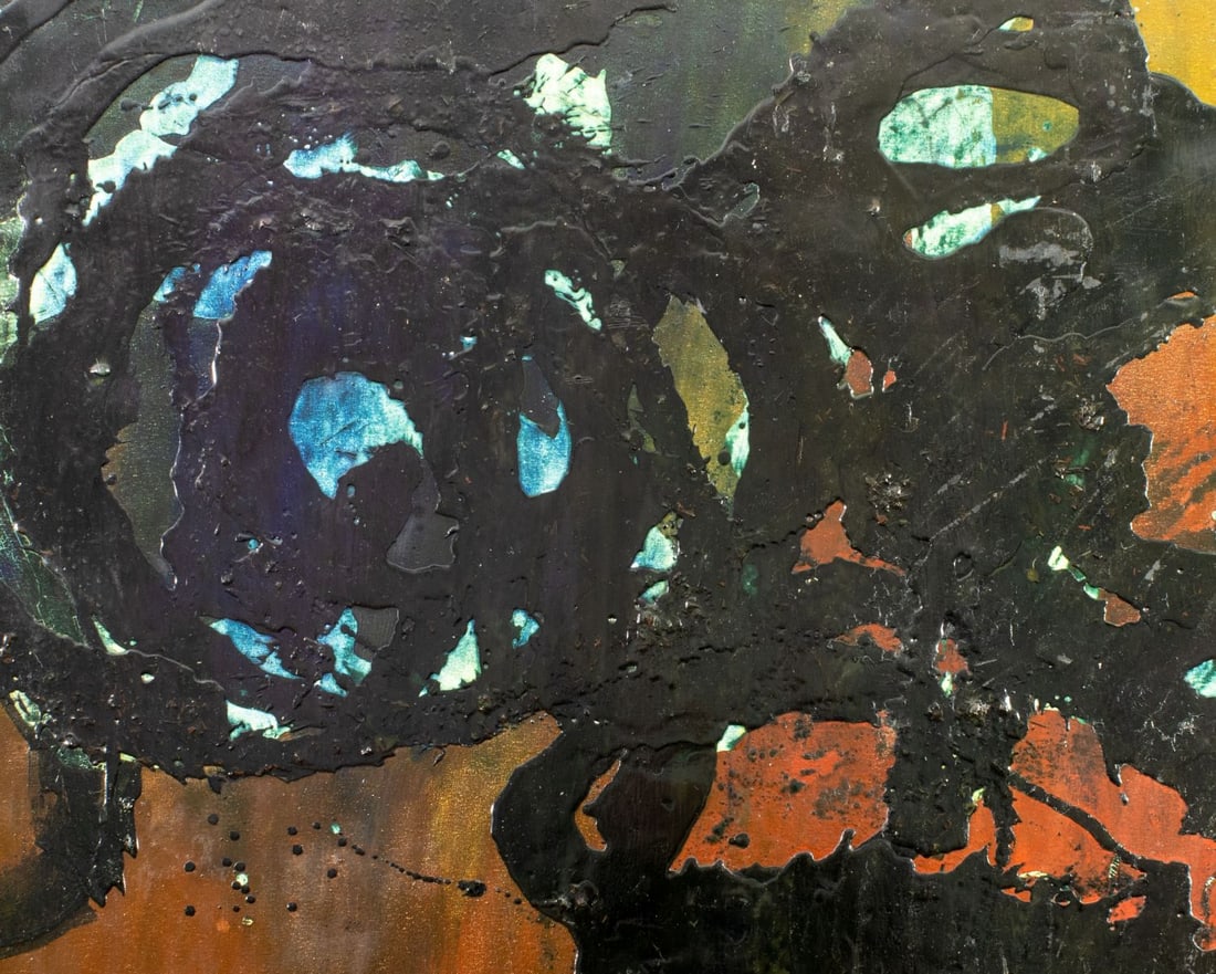 Pios Rodaman (FL,Brazil,b 1953) mixed media painting - 5