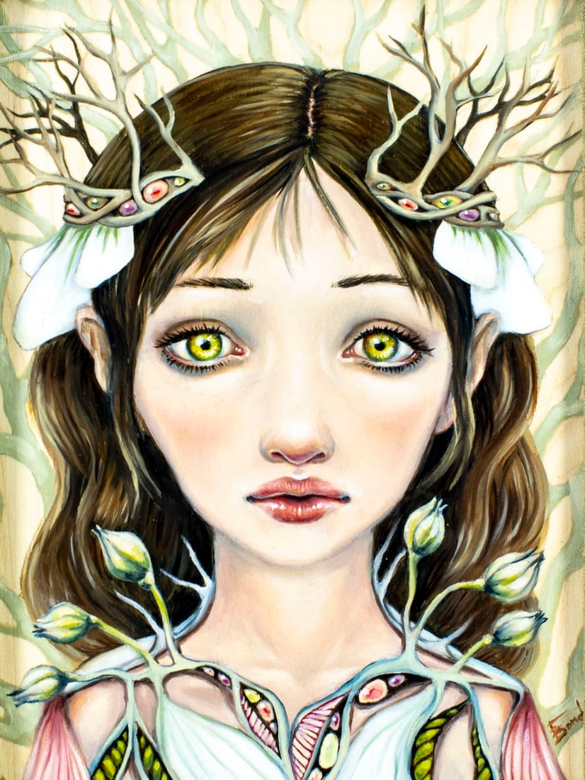 Tanya Bond (Irish,20/21C) acrylic painting (1 of 12)