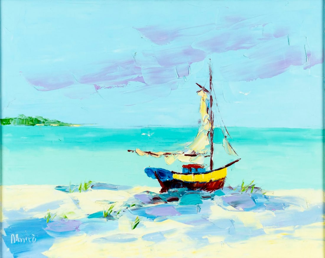 Peter D'amico (Italy,NY,1924-2005) oil painting (1 of 12)