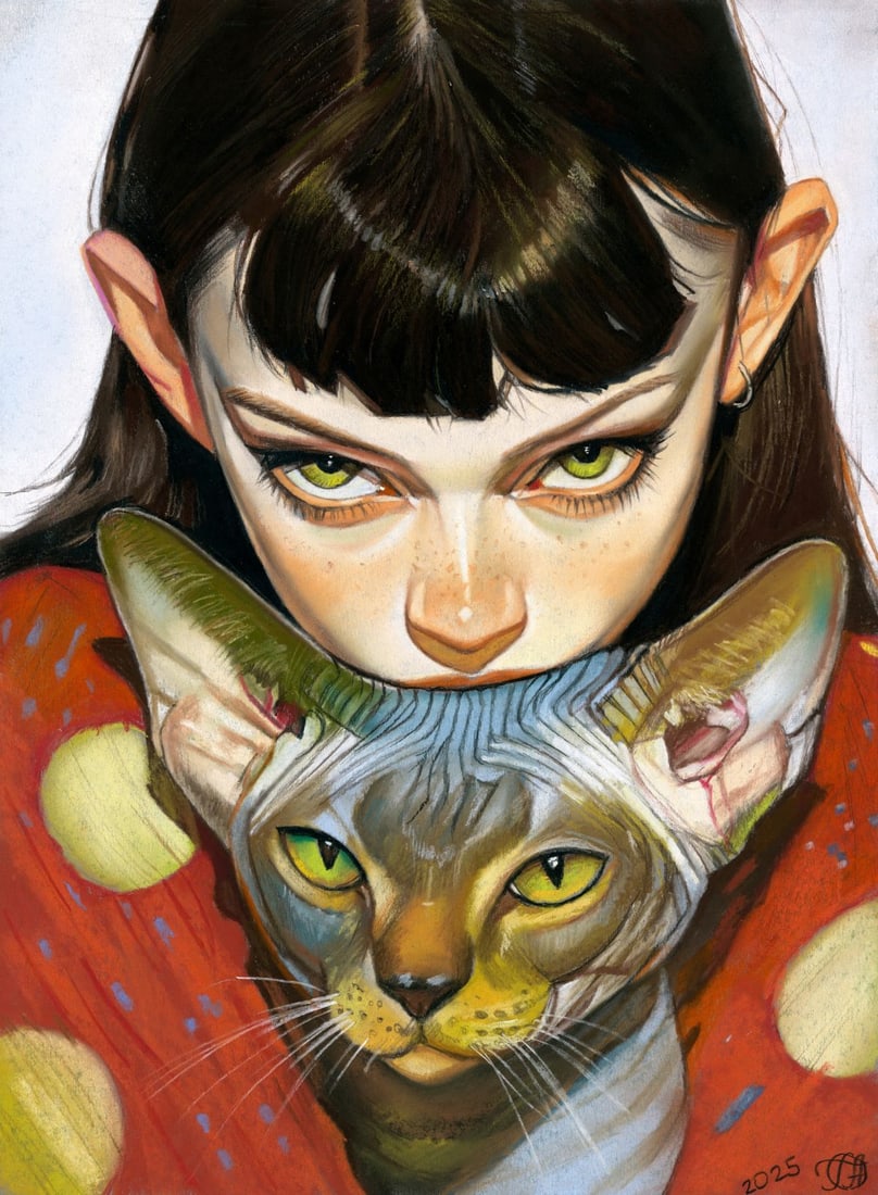 Genadiy Achkasov (Ukraine,b 1965) pastel painting (1 of 10)