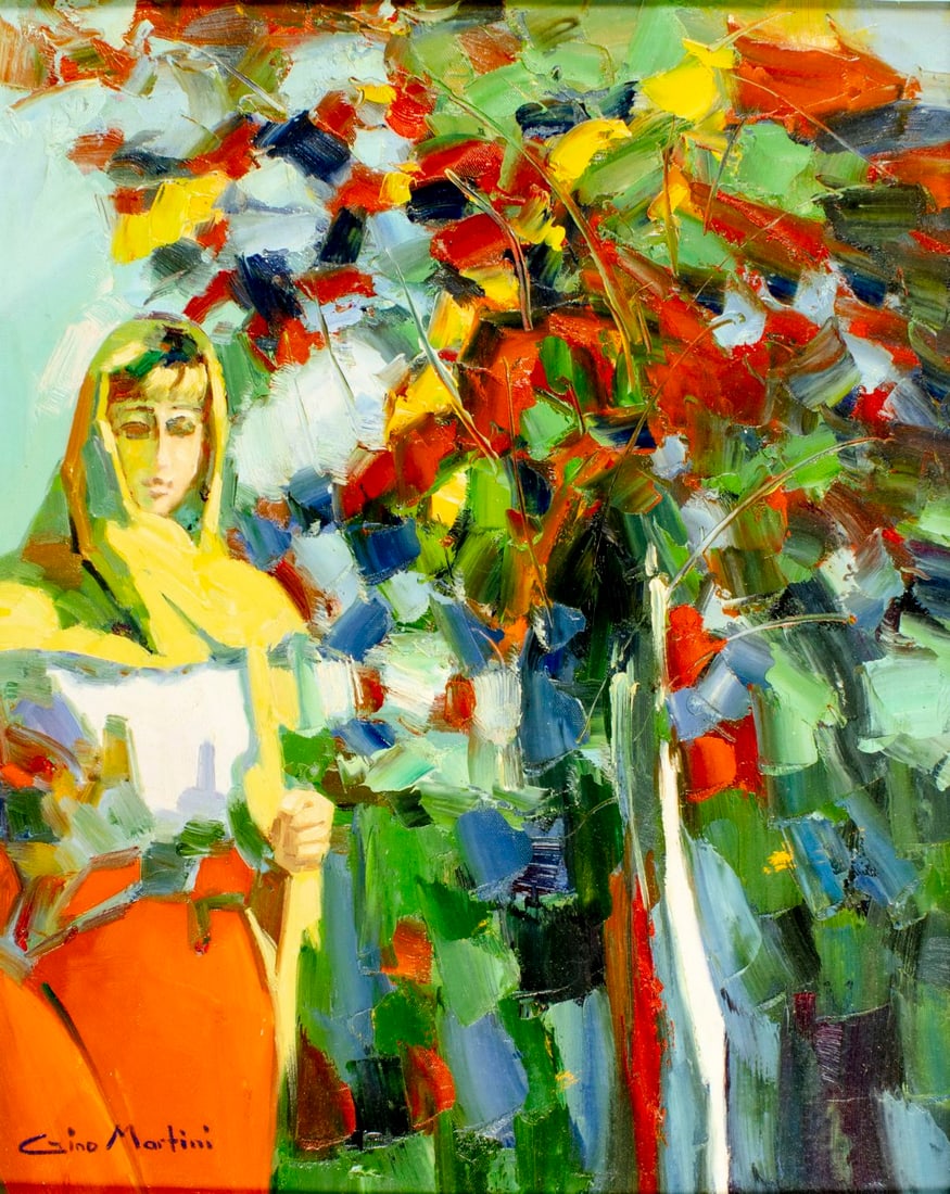 Gino Martini (Italy,1935-?) oil painting (1 of 12)