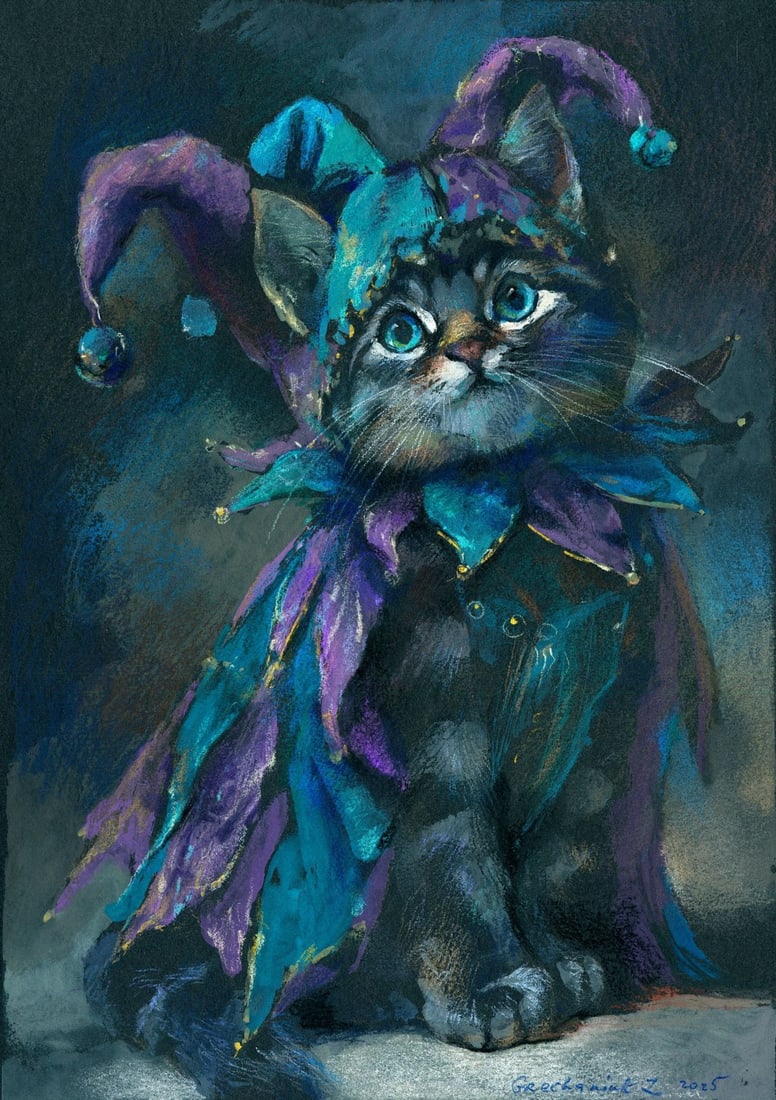 Zoya Grechanyuk (Ukraine,b 1977) mixed media painting (1 of 10)