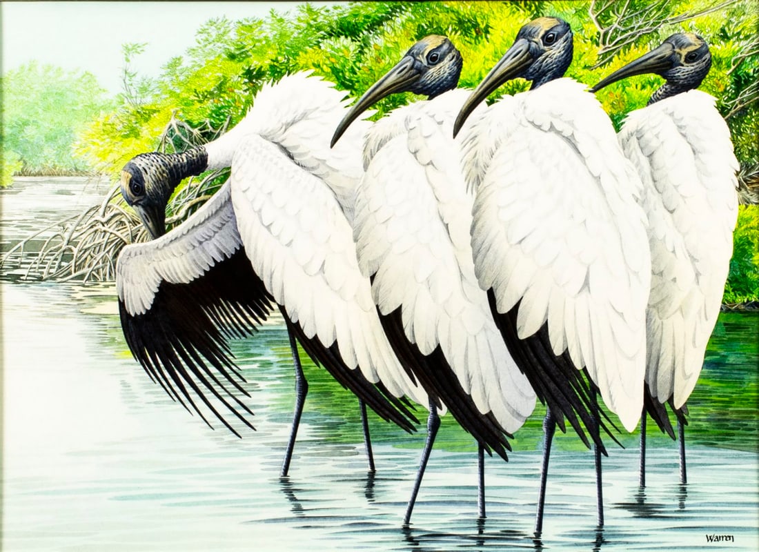 Michael Warren (UK,1938-?) watercolor painting (1 of 13)