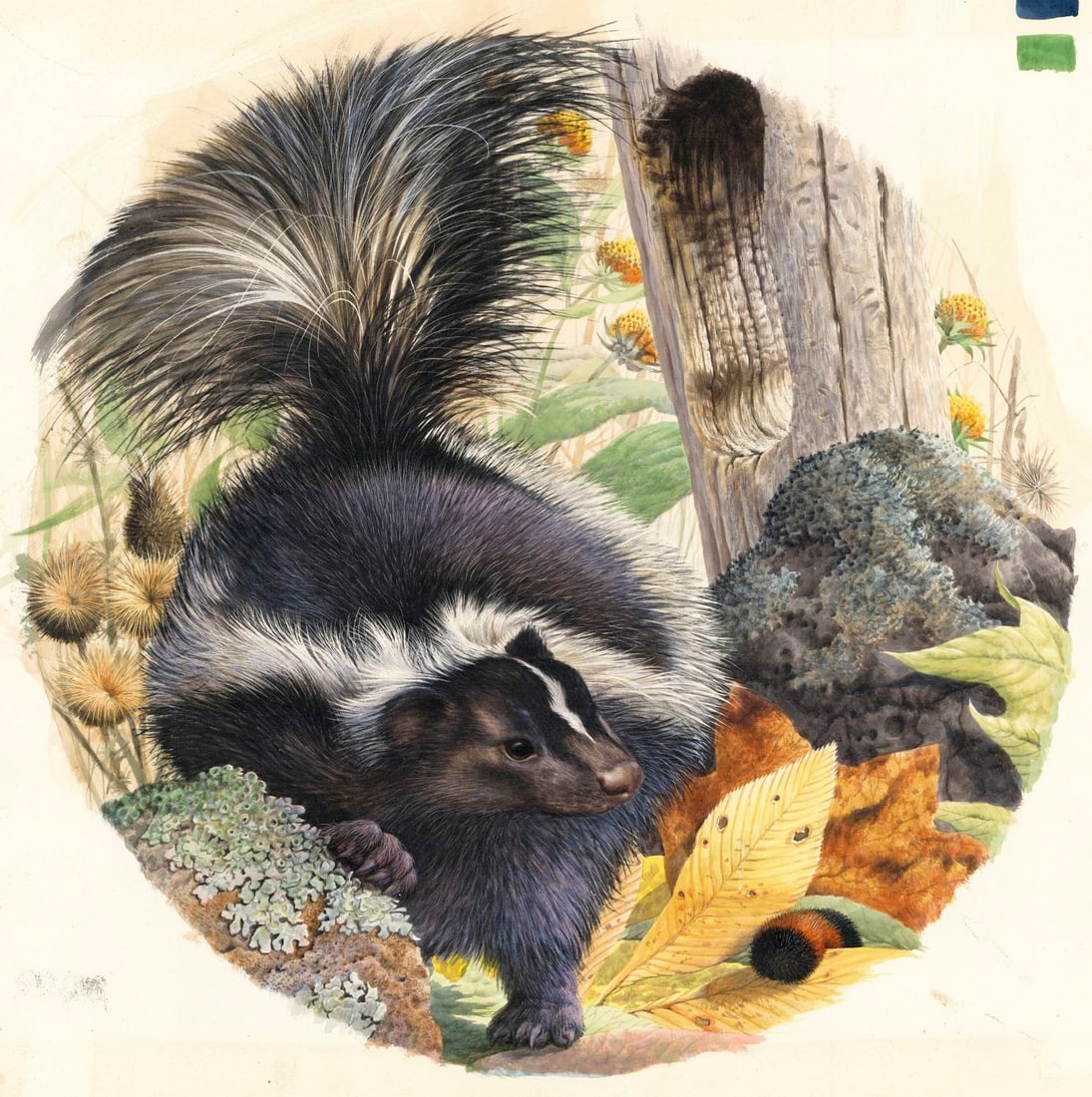 Geoff Mowery (Ohio,1945-?) gouache painting (1 of 12)