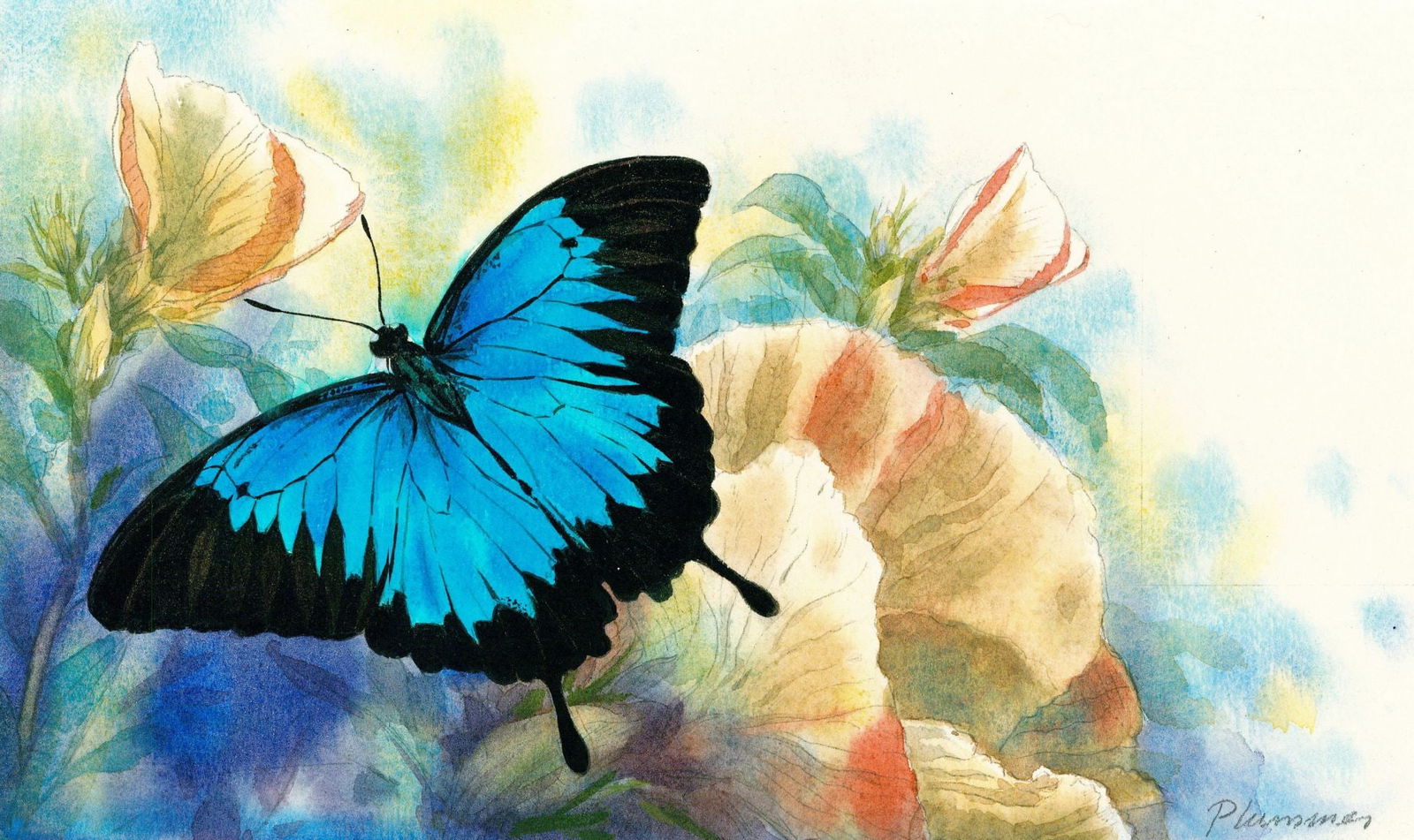 William Plummer (UK,20C) watercolor painting (1 of 11)