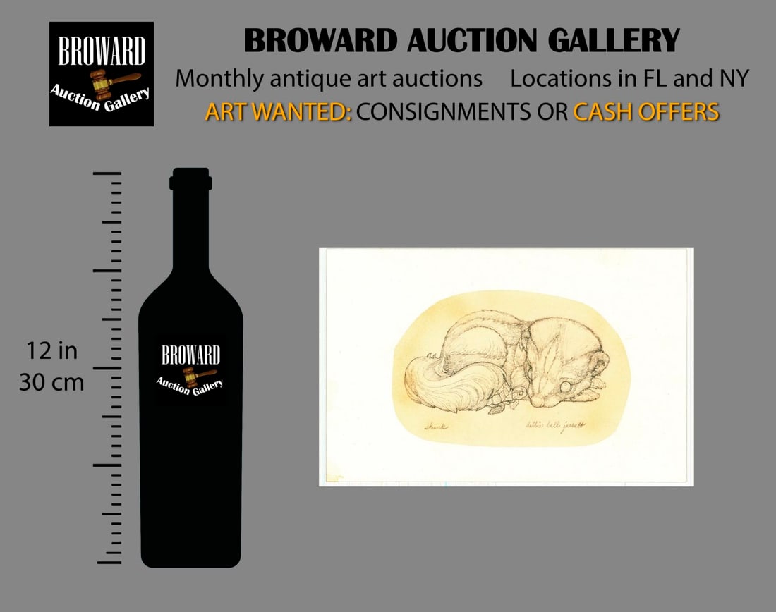 Deborah Bell Jarratt (PA,20/21C) graphite painting - 2