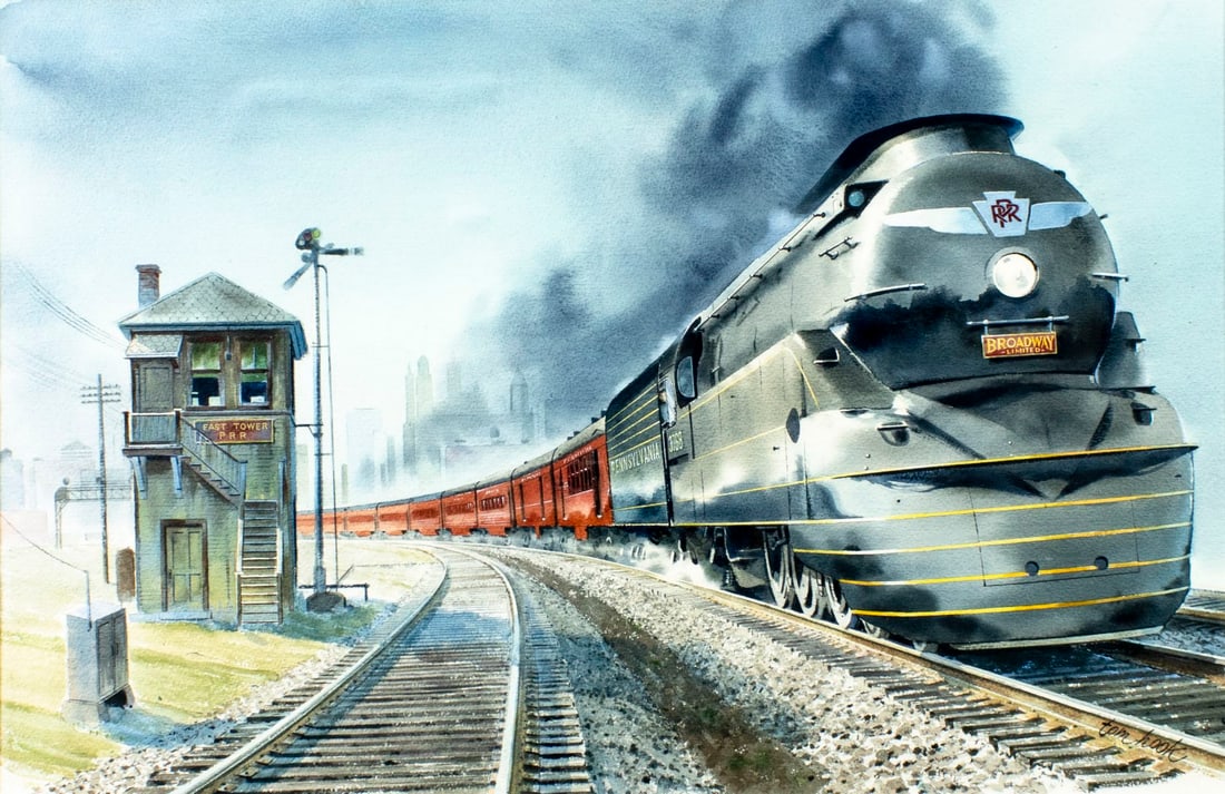 Tom Hook (MA,20C) watercolor painting (1 of 13)