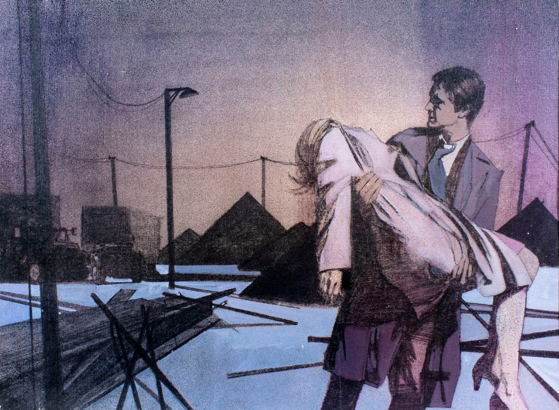 Dennis Luzak (IL,1939-?) oil painting (1 of 13)