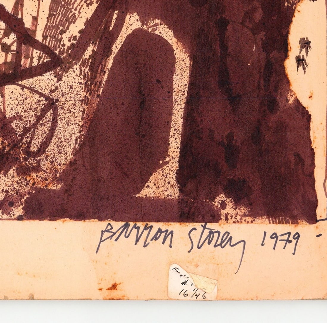 Barron Storey (CA,TX,1940-?) mixed media painting - 4