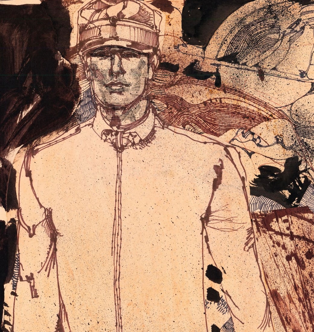 Barron Storey (CA,TX,1940-?) mixed media painting - 5