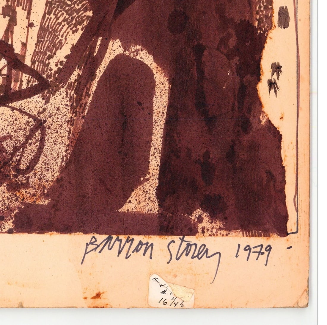 Barron Storey (CA,TX,1940-?) mixed media painting - 8