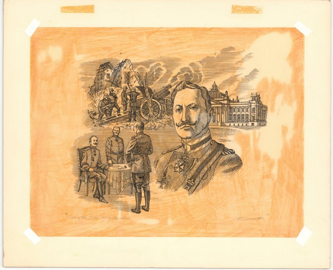 ATTR Jim McDermott (MA,CA,1960-2015) ink painting - 3