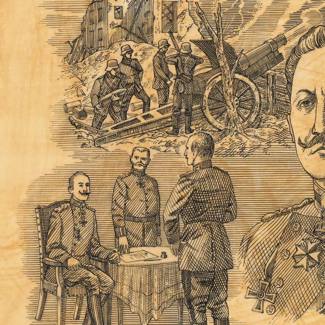 ATTR Jim McDermott (MA,CA,1960-2015) ink painting - 6