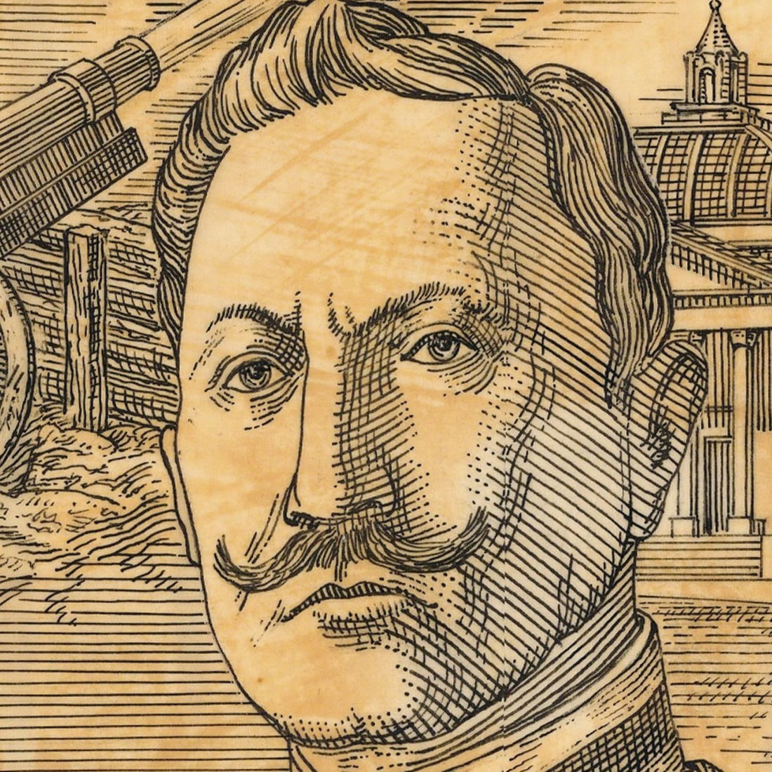 ATTR Jim McDermott (MA,CA,1960-2015) ink painting - 7