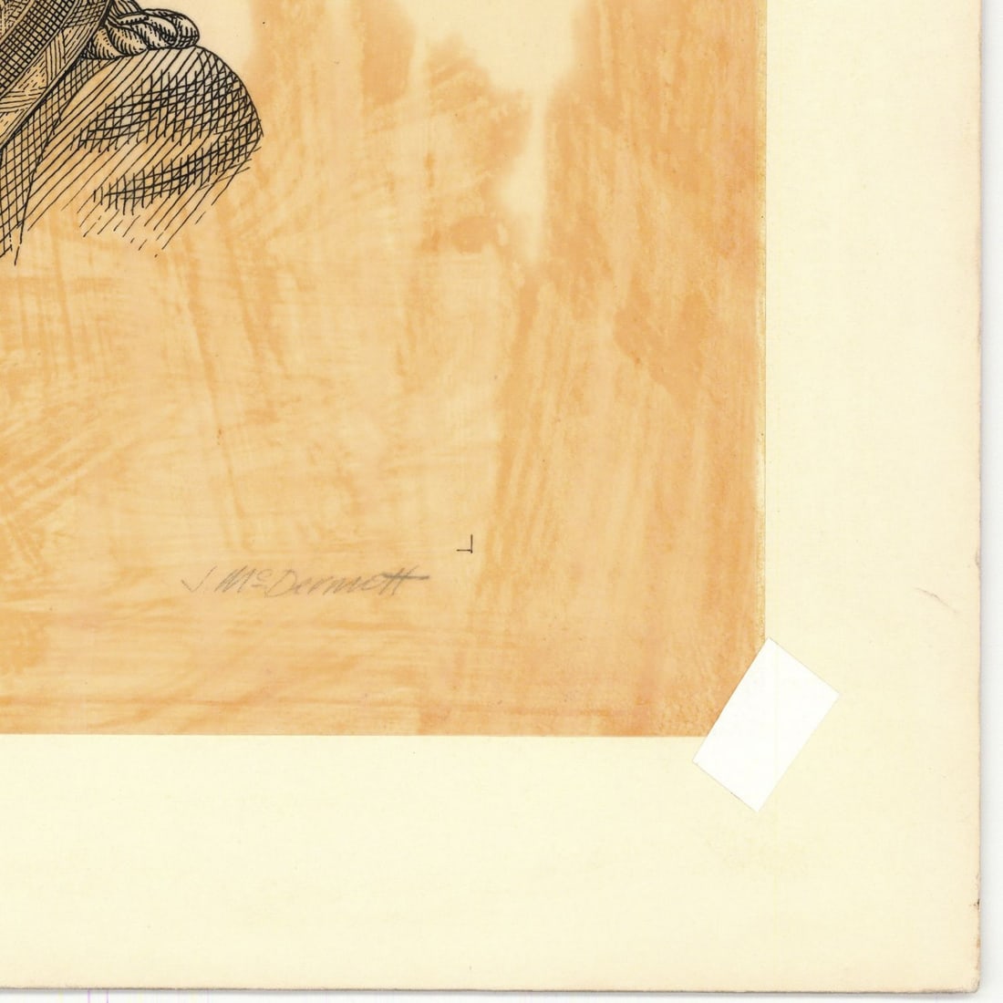 ATTR Jim McDermott (MA,CA,1960-2015) ink painting - 9