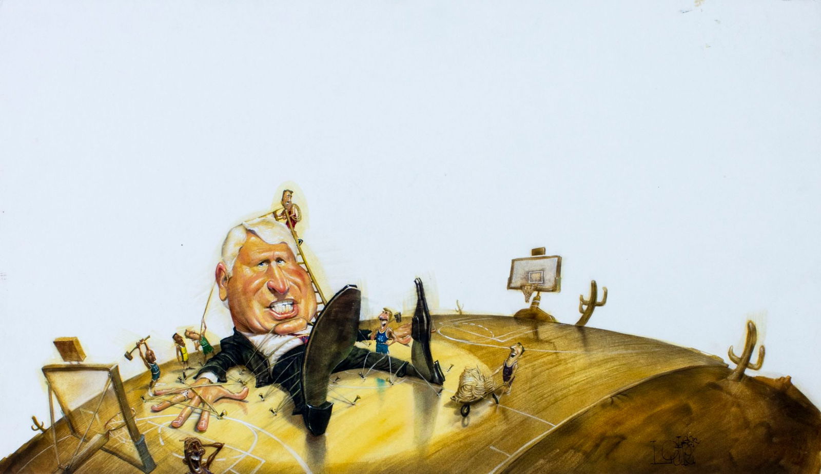 Gary Locke (MO,b 1963) gouache painting (1 of 15)