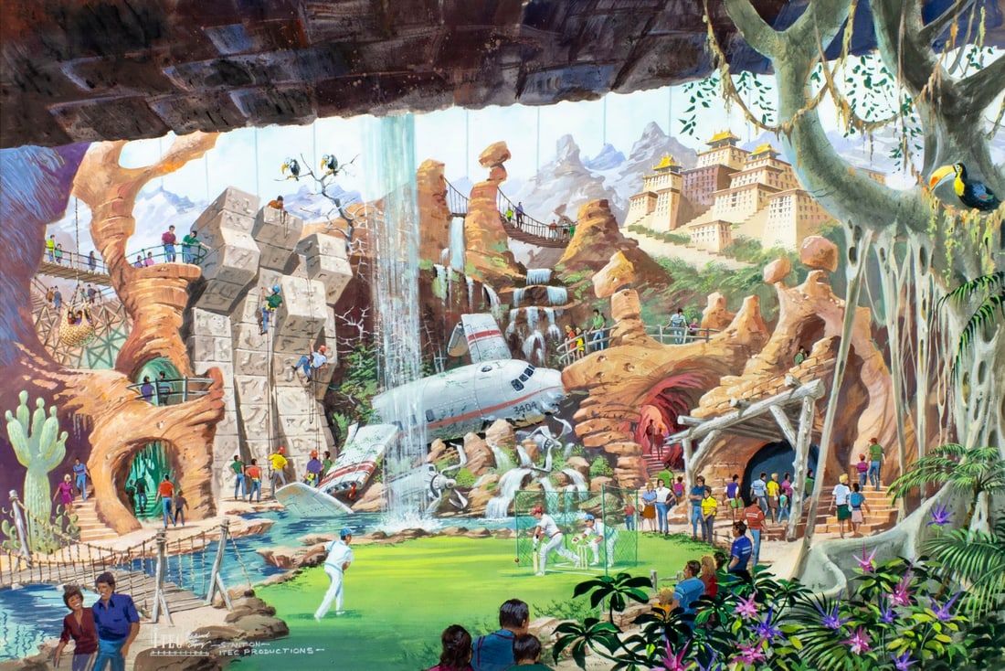 Reggie Stanton (US,20/21C) gouache painting (1 of 12)