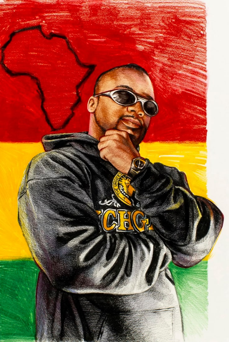 Paul Calle (CT,NY,1928-2010) colored pencil painting (1 of 13)