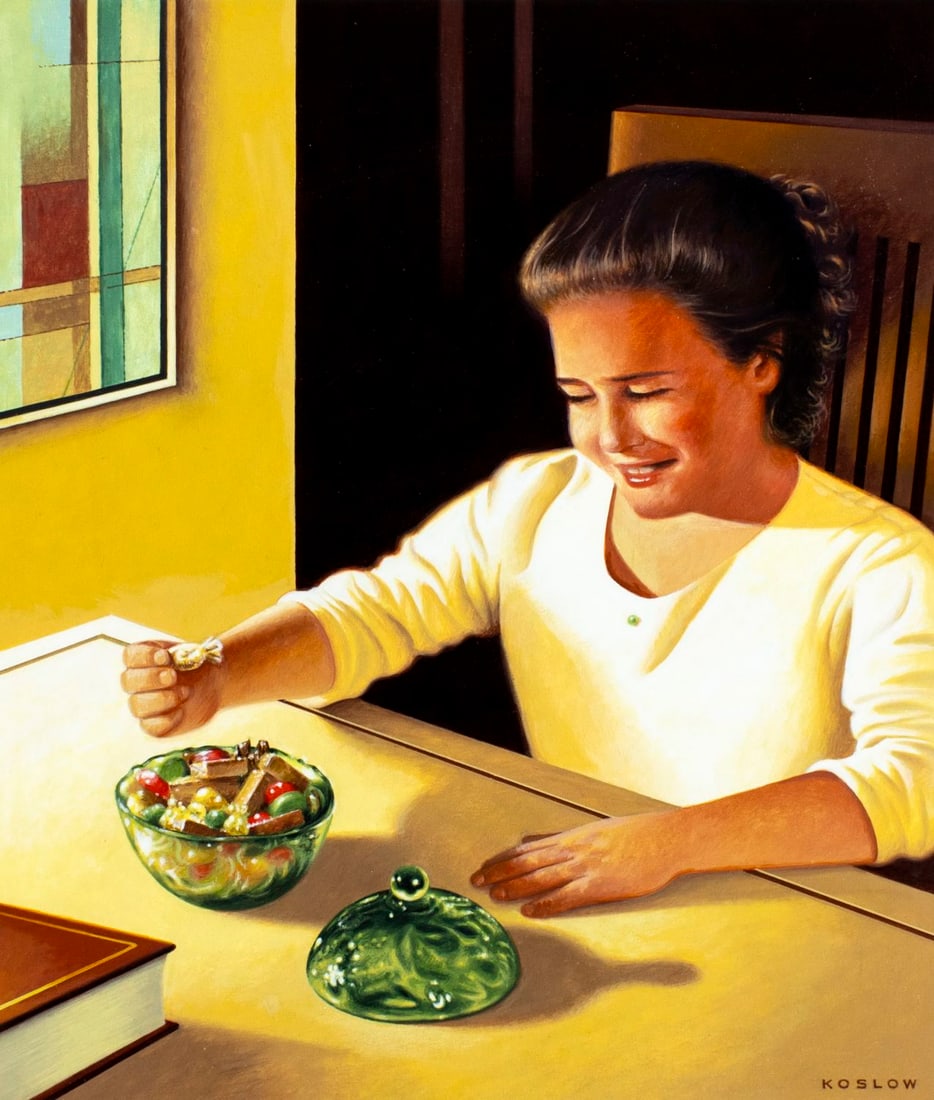 Howard Koslow (NJ,NY,1924-2016) oil painting (1 of 13)