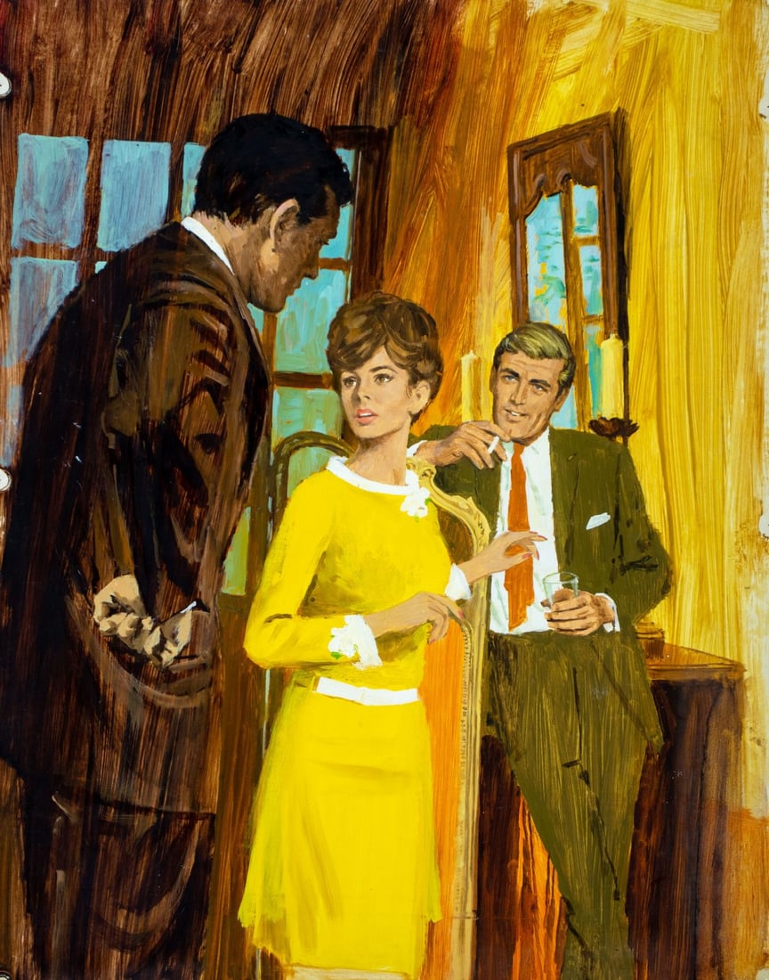 Mark Miller (NY,CA,NC,1919-2008) gouache painting (1 of 13)