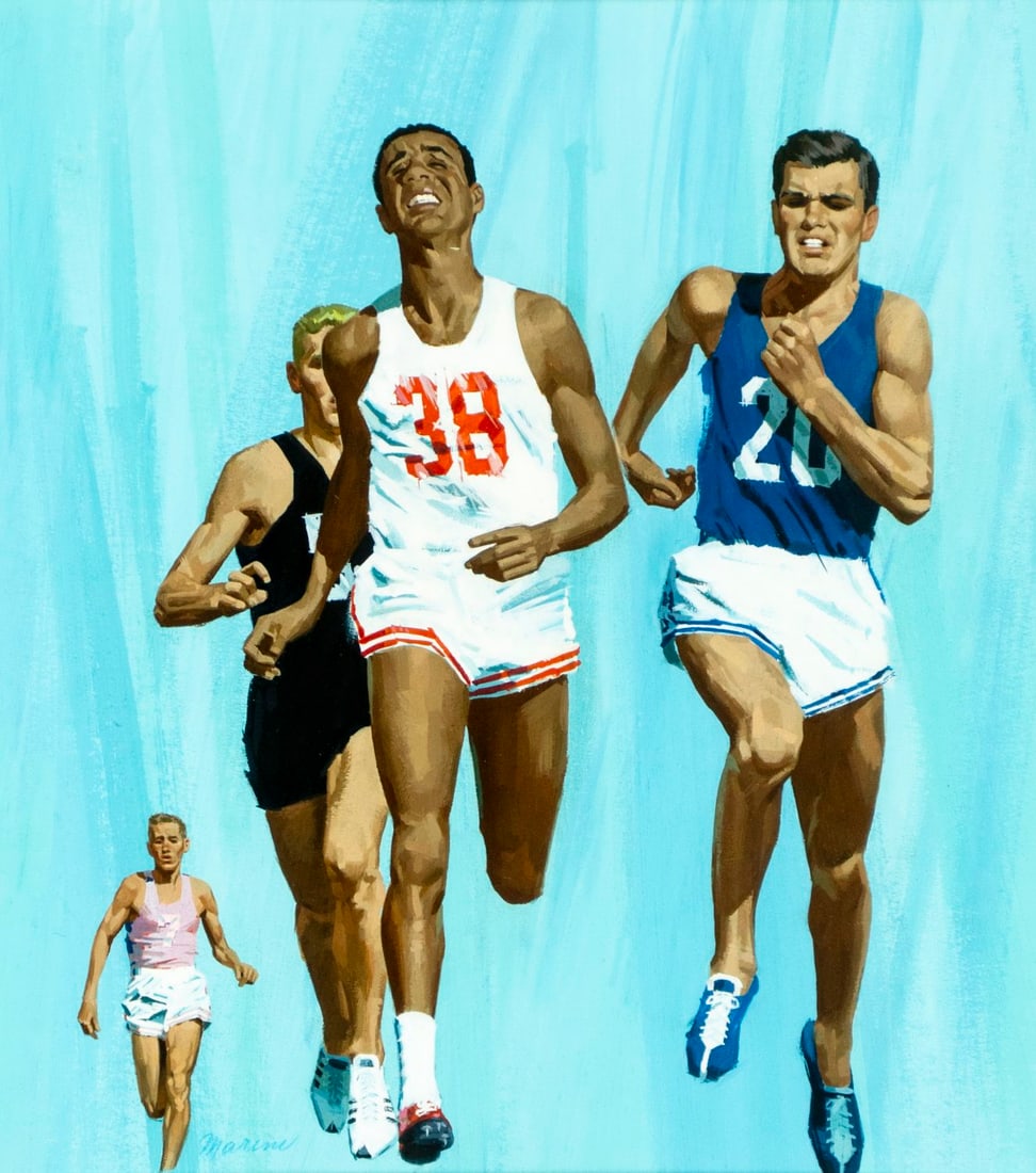 Marini (US,20C) gouache painting (1 of 12)