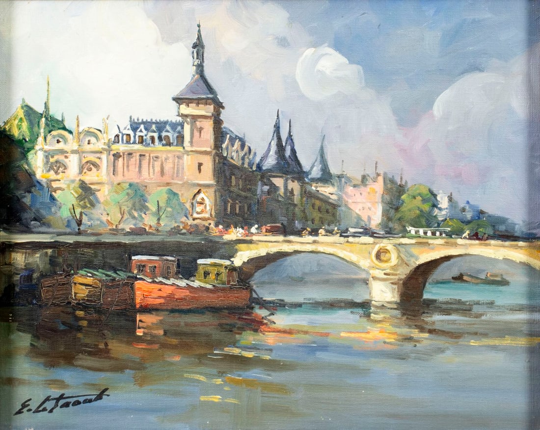 Edouard Lesaout (France,1909-1981) oil painting (1 of 13)