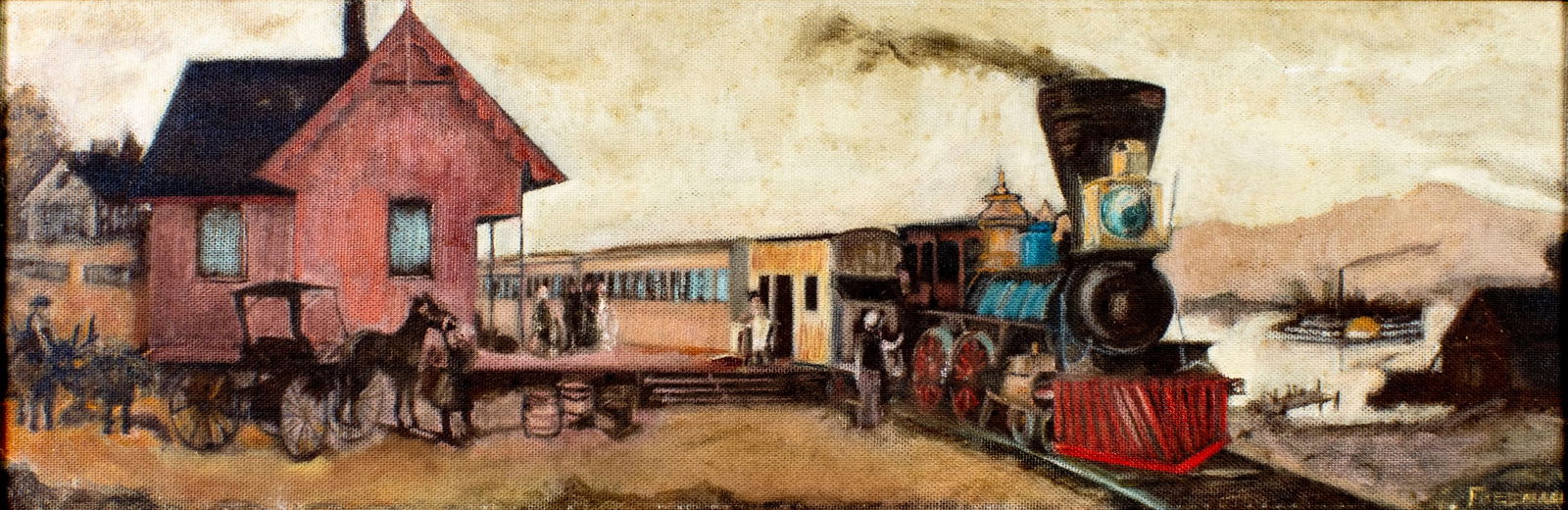 ATTR Barry J Freeman (UK,1937-?) oil painting (1 of 12)