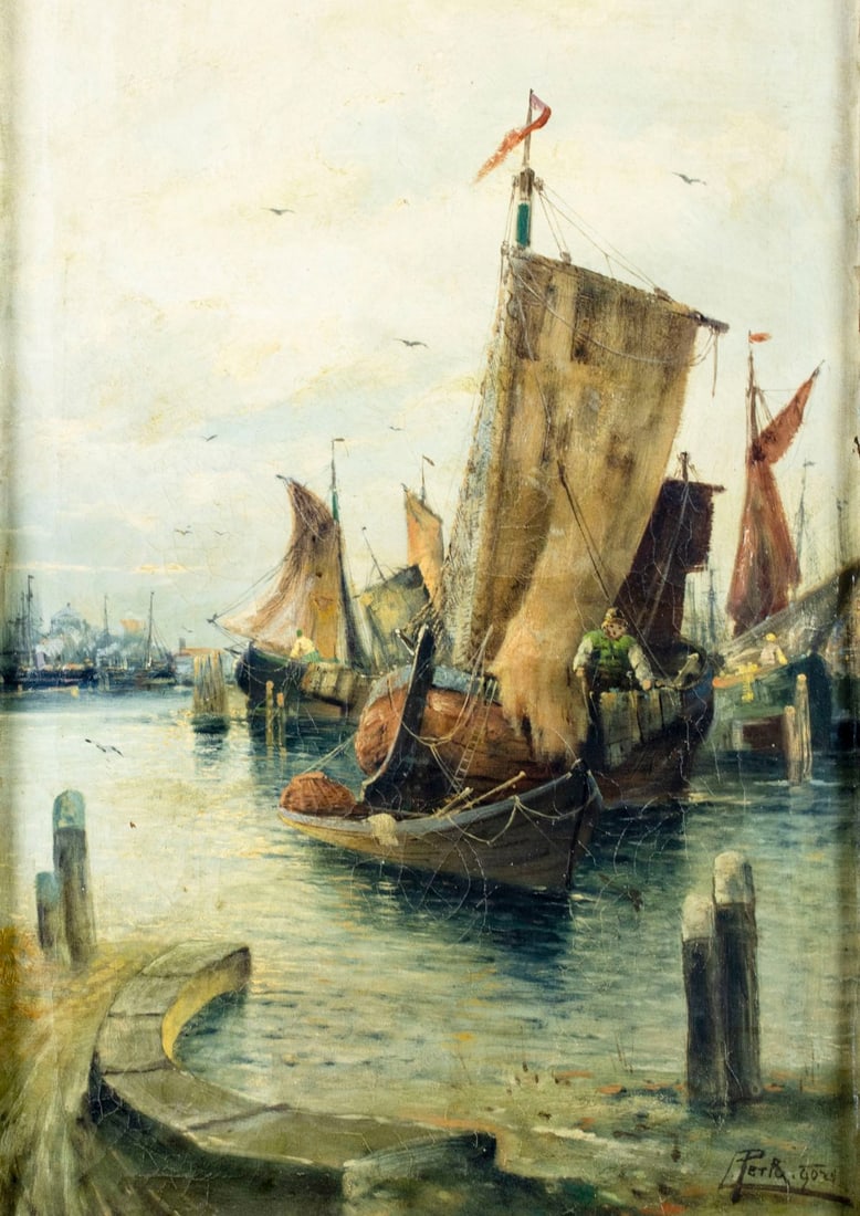 Karl Kaufmann (Germany,Austria,1843-1905) oil painting antique - 5