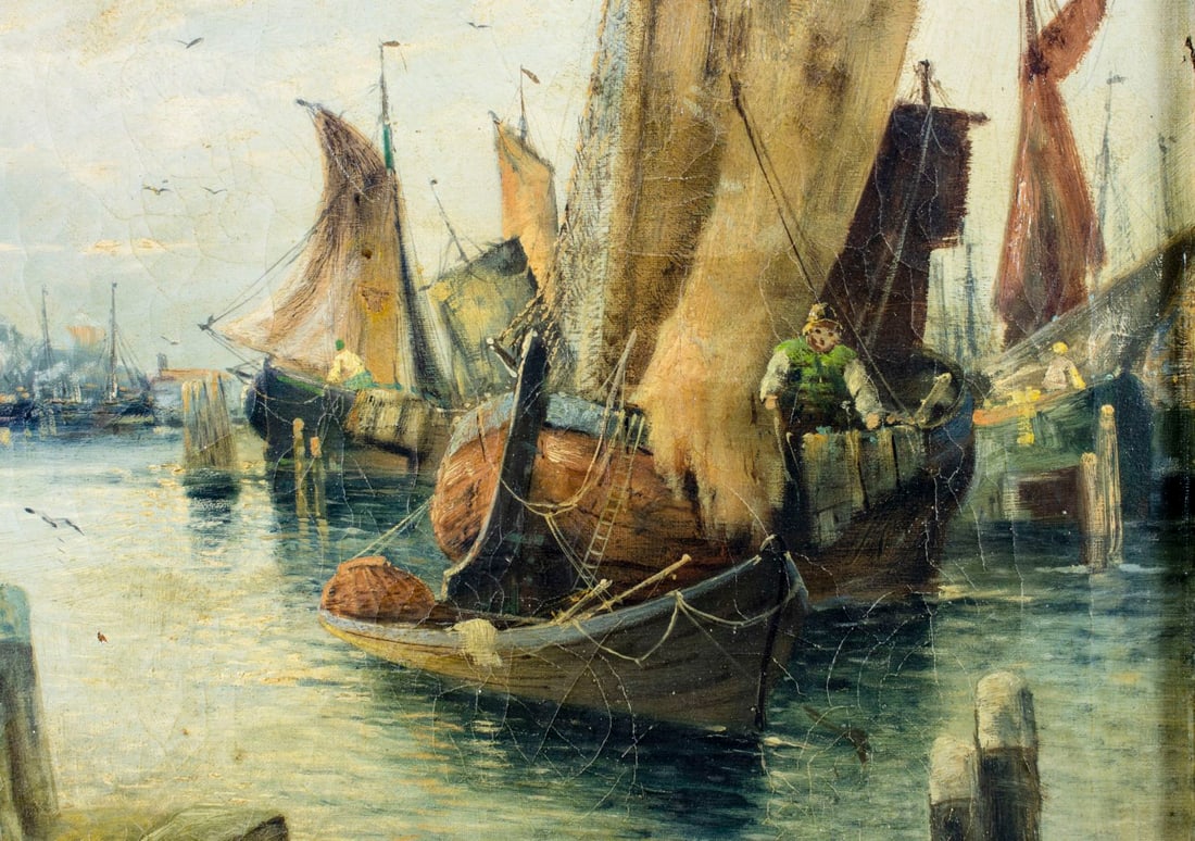 Karl Kaufmann (Germany,Austria,1843-1905) oil painting antique - 7