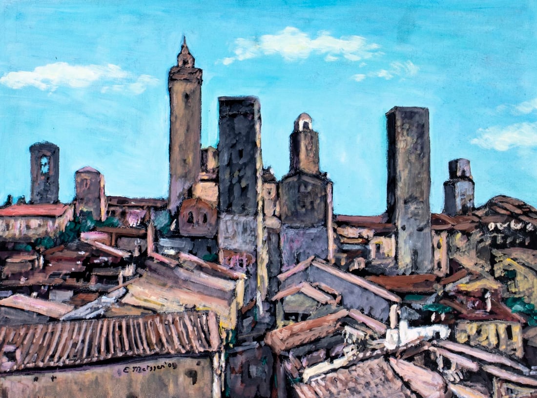 Evelyn Metzger (NY,Brazil,1911-2007) oil painting (1 of 13)