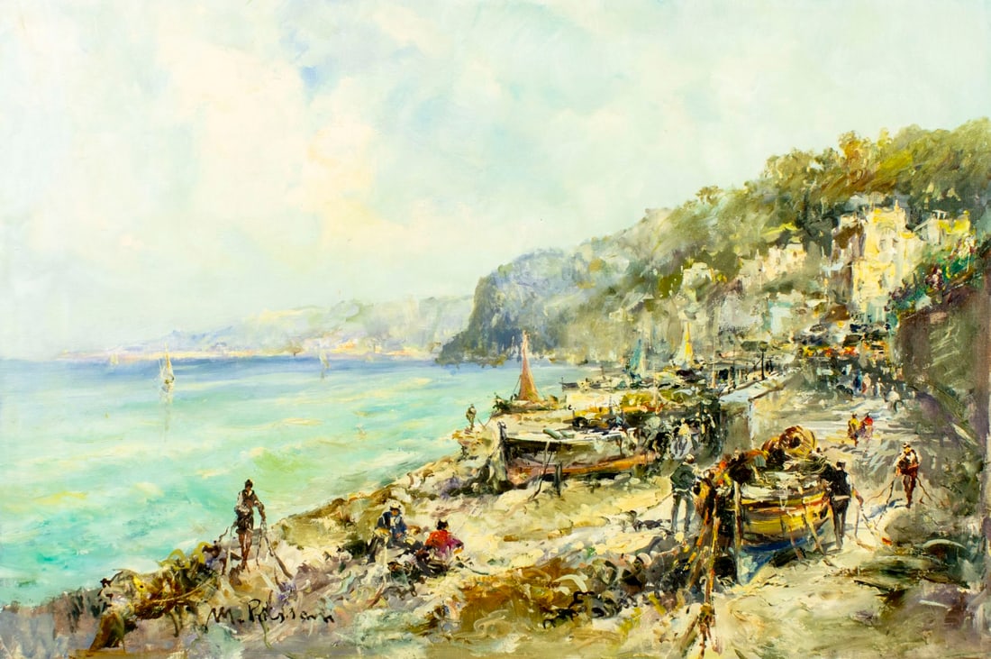 Mario Passoni (Italy,France,1929-?) oil painting (1 of 13)