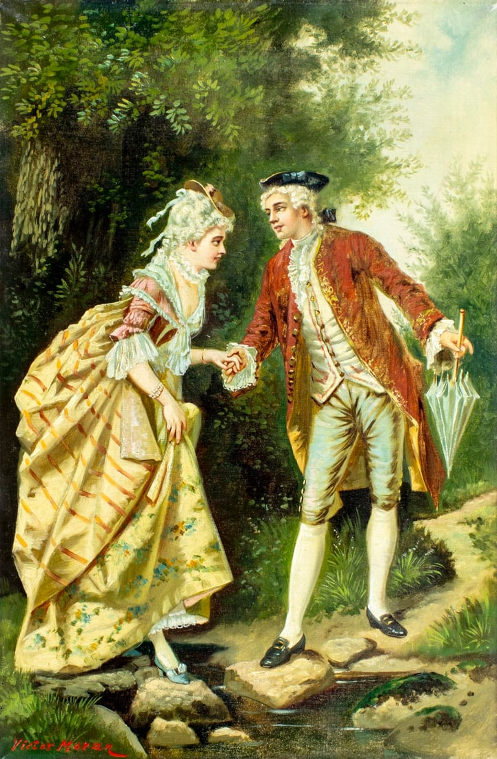 Victor Moran (US,1904-1976) oil painting (1 of 12)