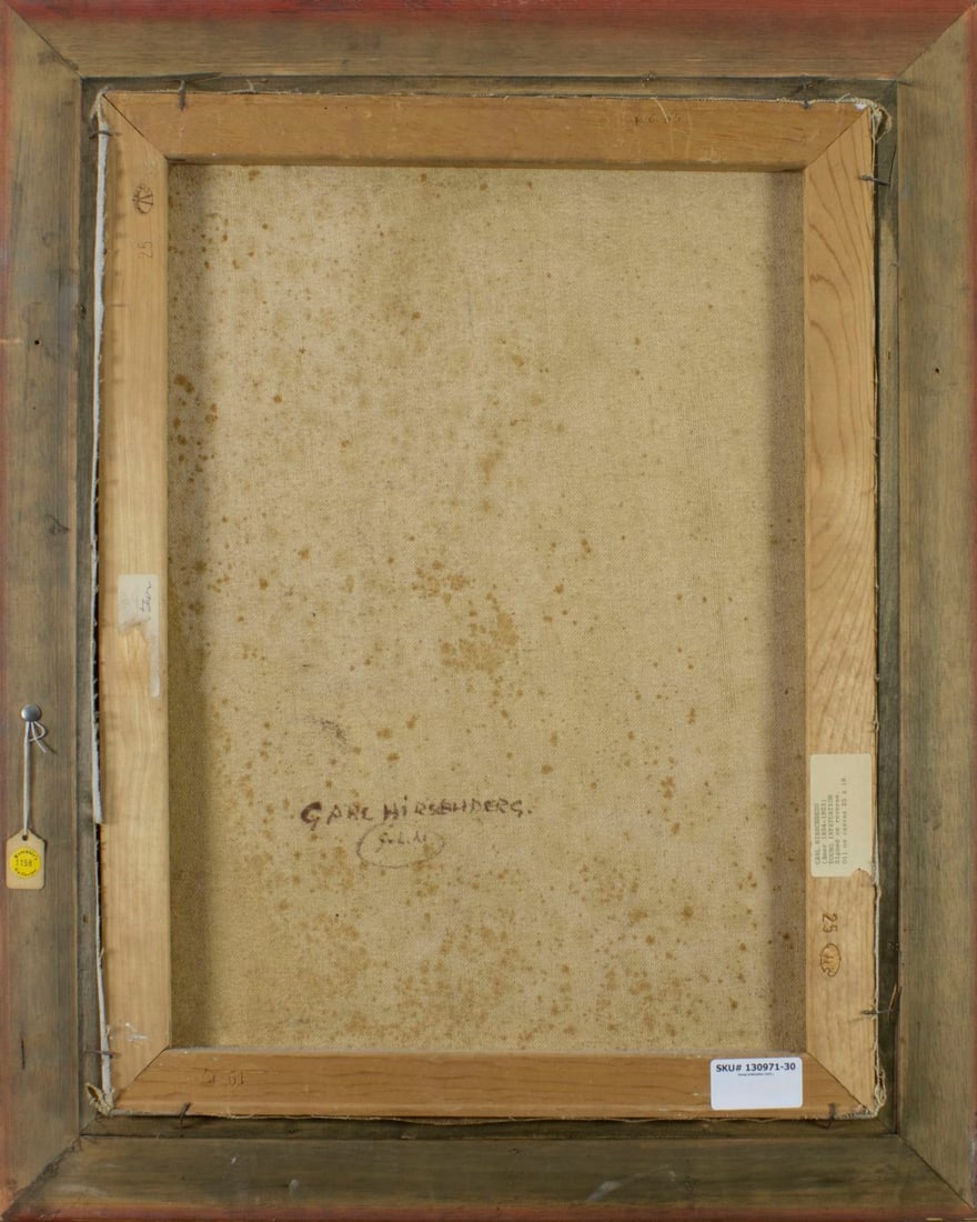 Carl Hirschberg (CT,1854-1923) oil painting antique - 11