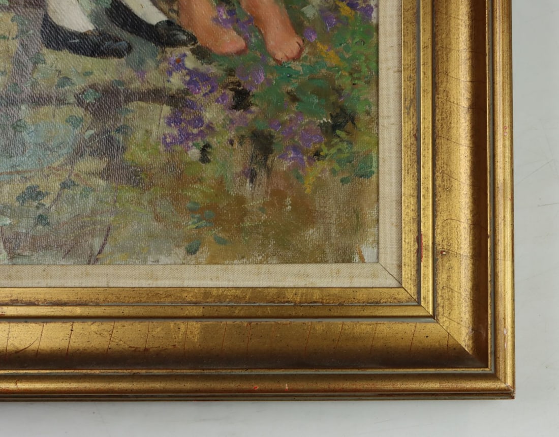 Carl Hirschberg (CT,1854-1923) oil painting antique - 13