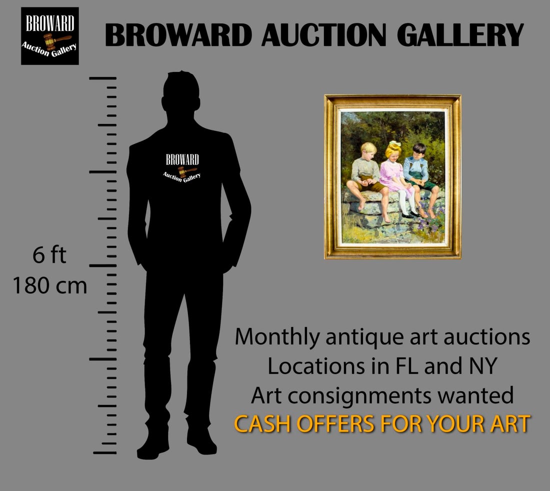 Carl Hirschberg (CT,1854-1923) oil painting antique - 2