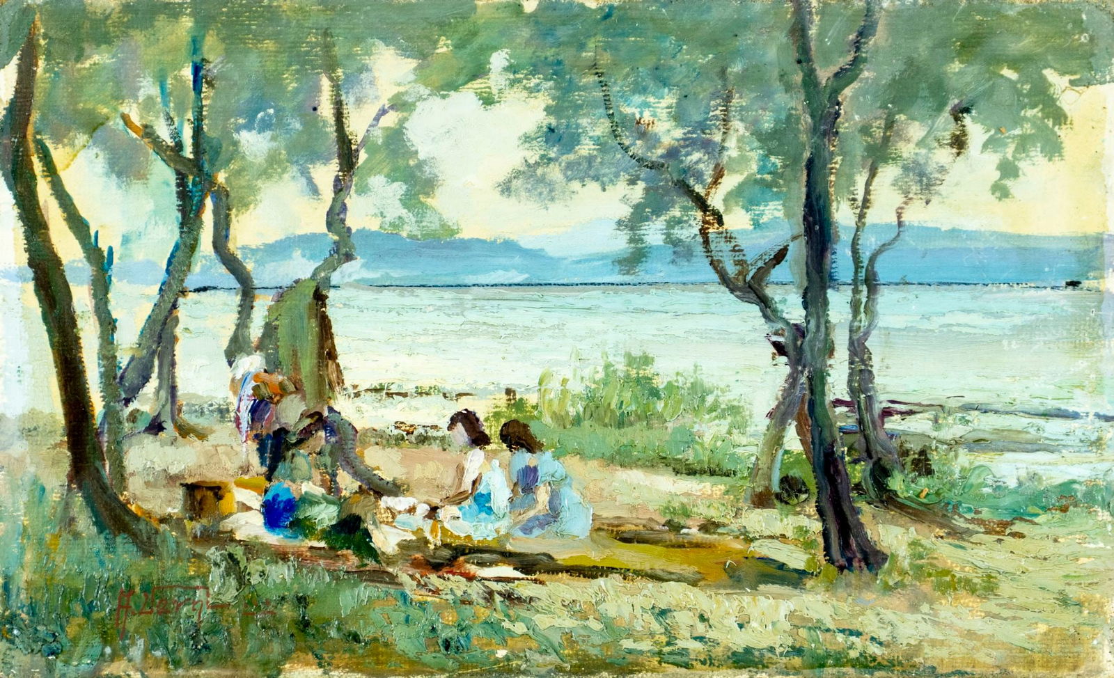 Arturo Verni (Italy,1891-1960) oil painting (1 of 13)