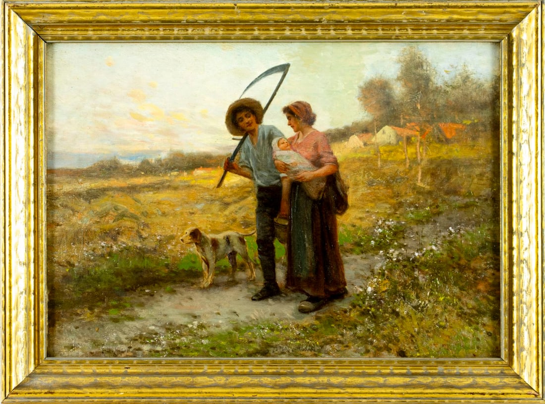 Percy Moran (NY,PA,1862-1935) oil painting antique - 3