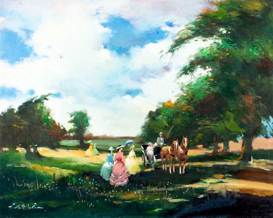 Joan Giralt Lerin (Spain,1907-?) oil painting (1 of 13)