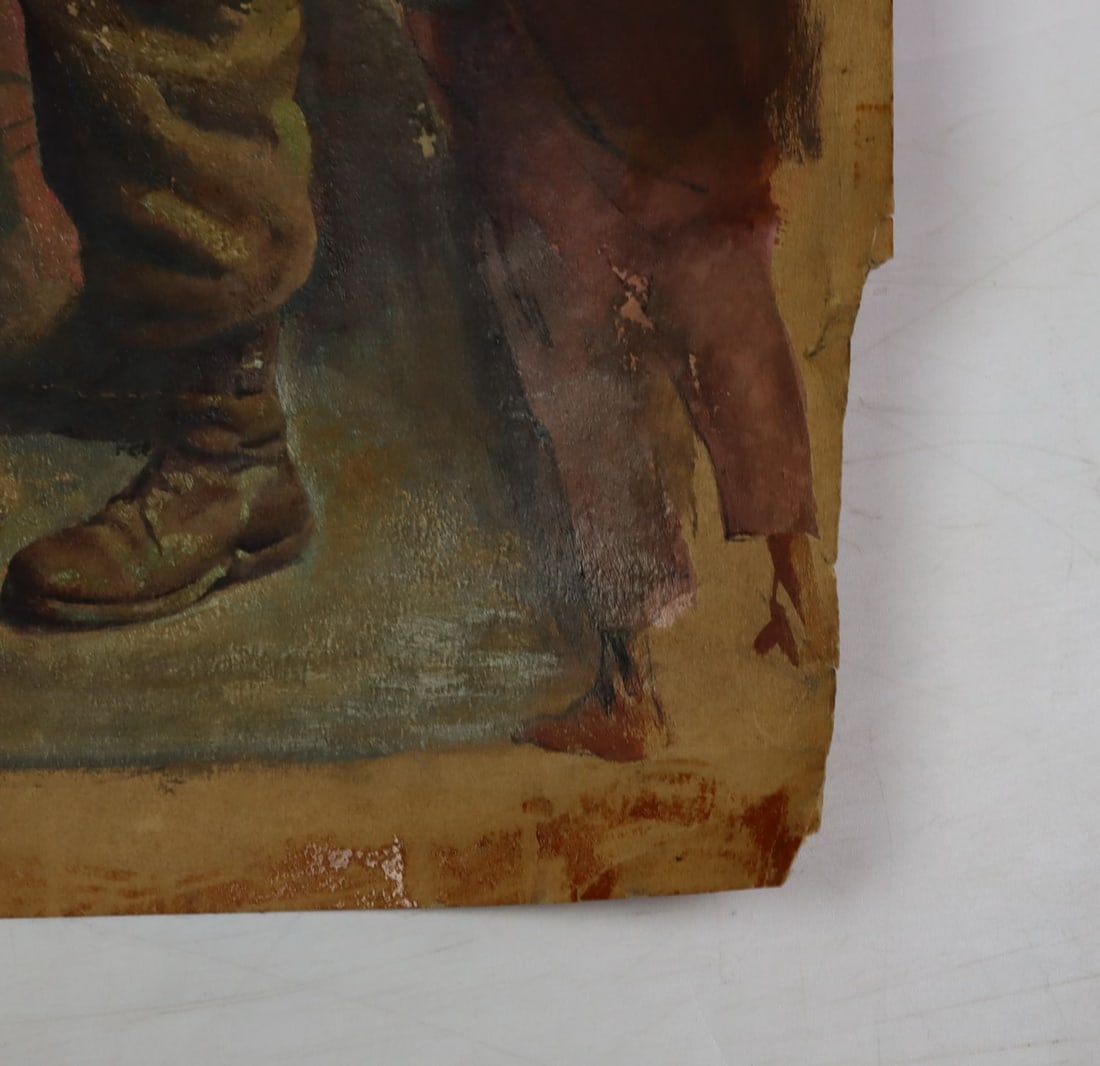 Vintage mid 20C American oil painting - 10