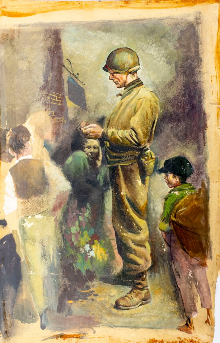 Vintage mid 20C American oil painting - 3