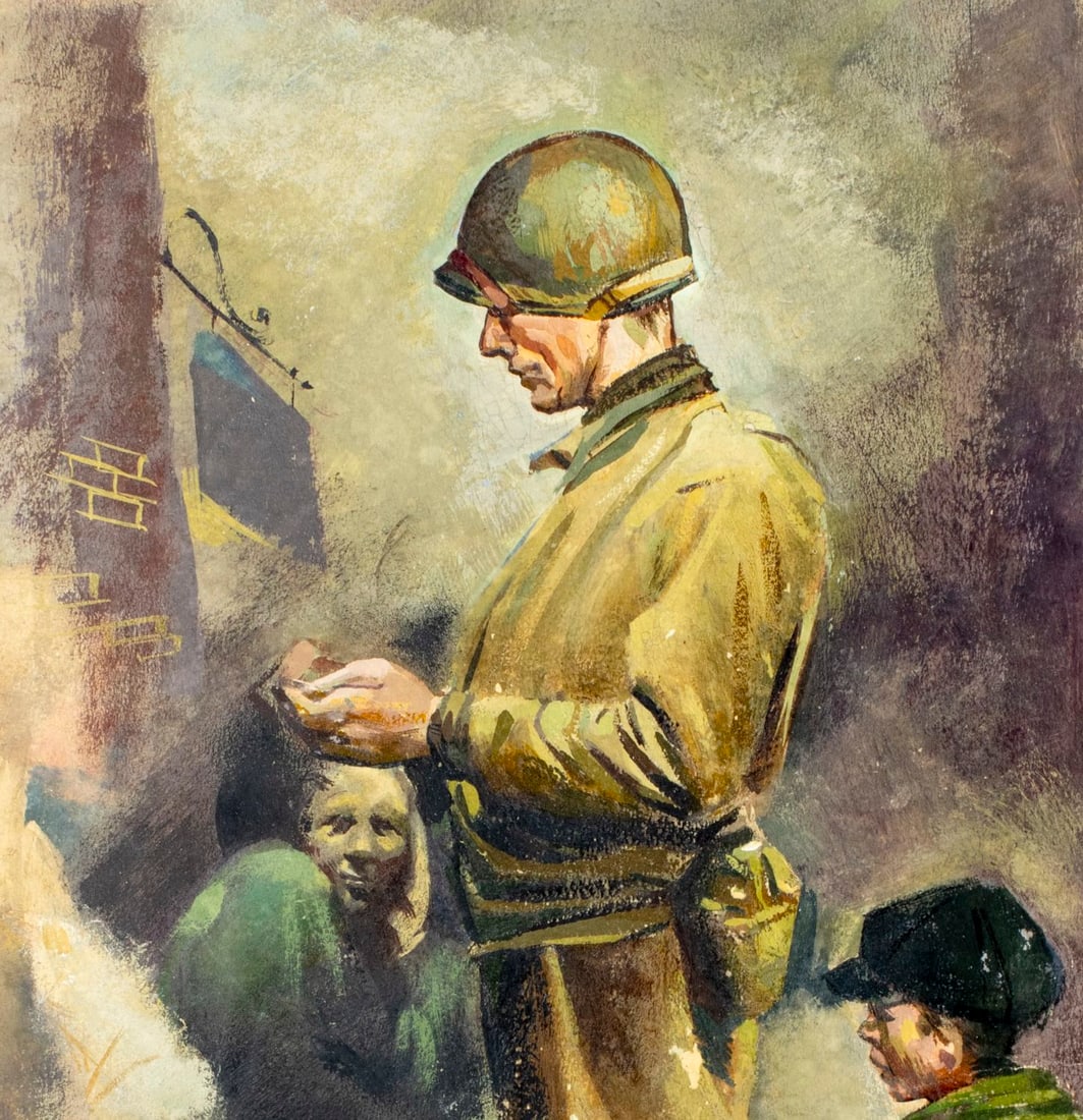 Vintage mid 20C American oil painting - 5