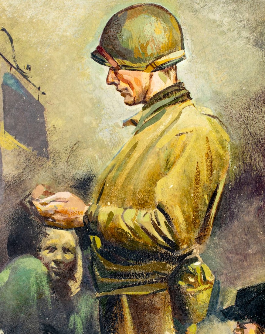 Vintage mid 20C American oil painting - 7